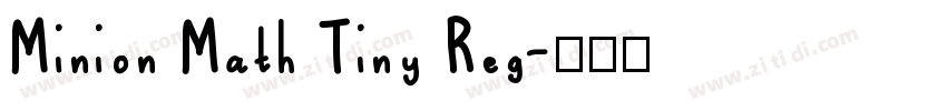 Minion Math Tiny Reg字体转换